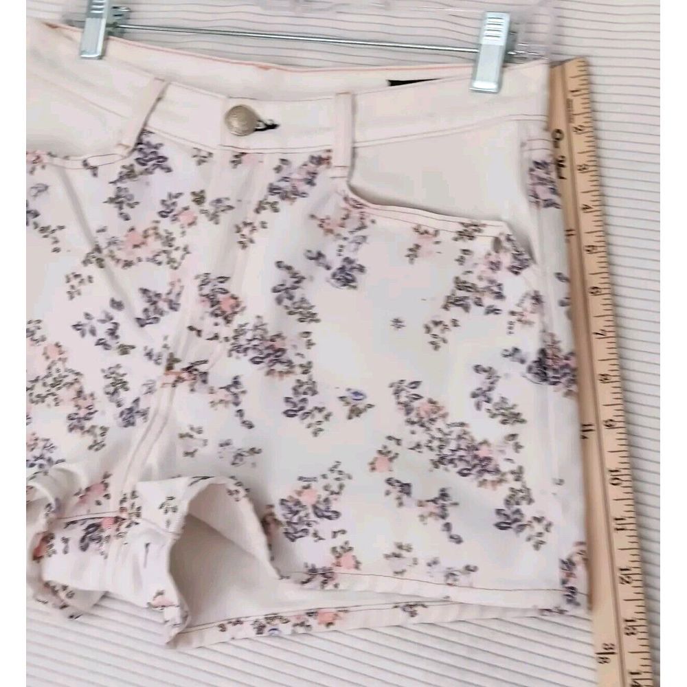 Rag & Bone‎ Ellie High Rise Denim Shorts Floral White Pink Purple Green Size27